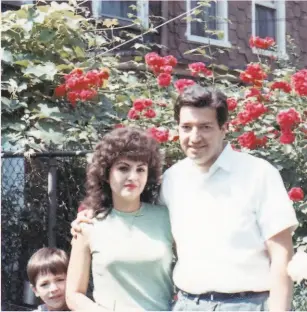  ?? Courtesy Mick LaSalle 1966 ?? Mick LaSalle with his parents, several months before Santa Claus showed up on Christmas Eve, full of jokes and lots of presents.