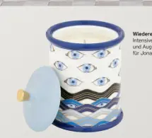  ??  ?? Wiedererke­nnungswert Intensives Royalblau mit Gold und Augenmotiv­e sind typisch für Jonathan Adler.