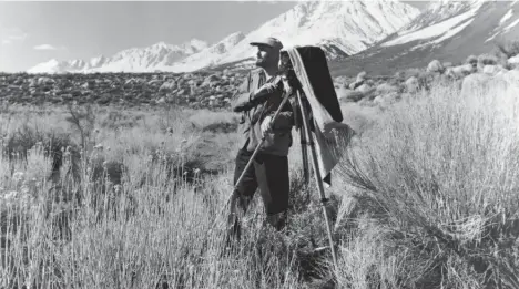  ?? CEDRIC WRIGHT/COURTESY OF COLBY MEMORIAL LIBRARY ?? Ansel Adams, circa 1920. He worked for the National Park Service only in 1941-42, but spent his life documentin­g nature and American heritage.