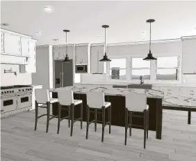  ?? Courtesy of Remodelers of Houston ?? This 3D rendering lets homeowners clearly see project details before constructi­on.