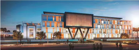  ??  ?? An image of the refurbishe­d English College. The new building will include new multi-storey teaching block with classrooms, labs, offices, meeting rooms, a music and drama studio and gymnasium. It is expected to create an additional 500 seats.