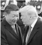  ?? ANDY WONG/AP ?? President Trump chats with China’s Xi Jinping.