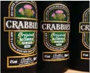  ??  ?? POPULAR: Halewood owns brands including Crabbie’s ginger beer
