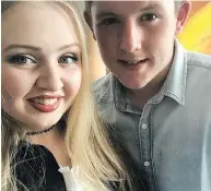  ??  ?? Chloe Rutherford, 17, and Liam Curry, 19