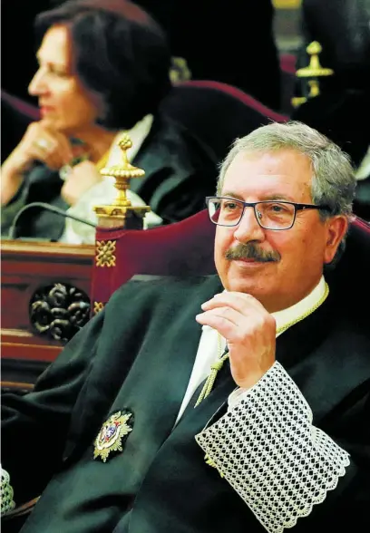  ?? EUROPA PRESS ?? El presidente del Consejo General del Poder Judicial, Rafael Mozo