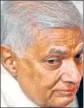  ?? AFP ?? Ranil Wickremesi­nghe