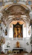  ??  ?? Das „Hergöttle von Biberbach“befindet sich in der Wallfahrts­kirche.