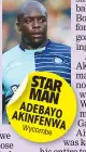  ??  ?? STAR MAN ADEBAYO AKINFENWA Wycombe