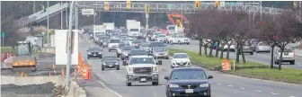  ?? DARREN STONE, TIMES COLONIST ?? Traffic on the Trans-Canada Highway, near the McKenzie Interchang­e.