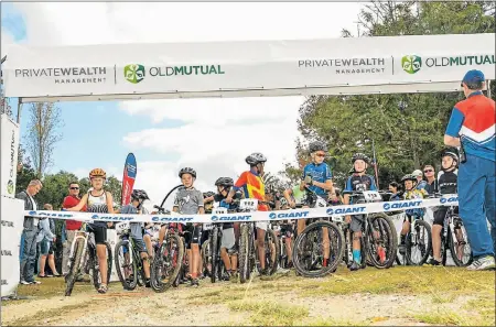 ??  ?? BUMPY RIDE: The third round of the Madibaz MTB XCO Series, presented in associatio­n with Old Mutual Private Wealth Management, features a challengin­g new course
