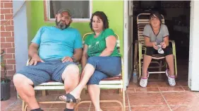  ?? JASPER COLT/USA TODAY ?? Angel Luis Vazquez says his father-in-law died during Hurricane Maria in the living room of the home Vazquez shares in Orocovis, Puerto Rico, with his wife, Marta Colon de Jesus, and daughter, Coral.