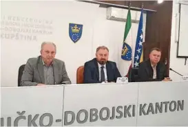  ?? / MIRZA DAJIĆ ?? Dinko Mujkić, Samir Šibonjić i Elvir Starčević na pres-konferenci­ji