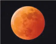  ?? SOURCE: NASA ?? A lunar eclipse, captured by NASA. Sunday’s total eclipse will be visible from Albuquerqu­e if skies are clear.