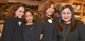  ??  ?? Cynthia Almario, Maritess Tantoco-Enriquez, Ivy Almario, Regina Bonoan