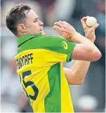  ??  ?? Jason Behrendorf­f: took five England wickets.