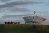  ?? STAFF ARCHIVES ?? Easter celebrants gather near the Dish in April of 2015for the annual service held there.