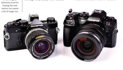  ?? ?? The mirrorless OM-1 is the last camera to be badged Olympus – the brand was first used in 1936 – and is officially also the first OM System camera. The original OM-1 made Olympus into one of Japan’s leading camera makers, so OM Digital Solutions must be hoping the new camera can weave a bit of magic too.