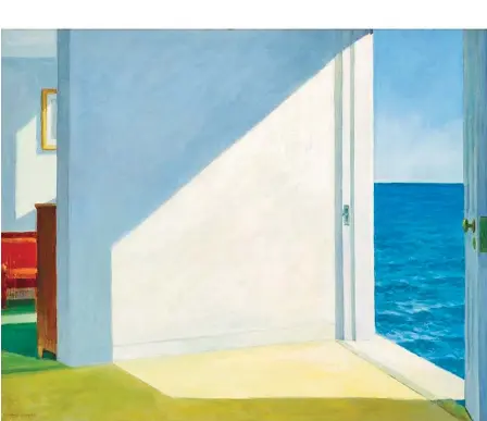  ??  ?? Pintura. “Rooms by the sea” de Edward Hopper, ilustra la portada del último libro de Eduardo Mitre.