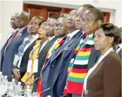  ?? ?? Zimbabwe Cabinet Ministers attended the Fourth Session of the ZimbabweBo­tswana Bi-National Commission Summit at Maun Lodge in Botswana last week