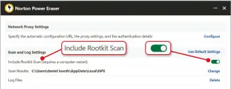  ?? ?? Click the ‘Include Rootkit Scan’ slider to activate it, then click Apply