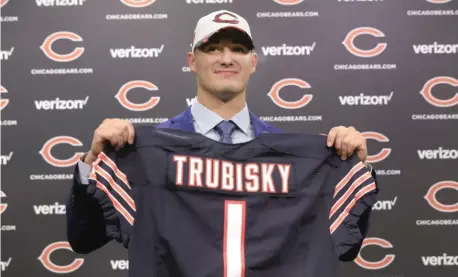  ?? CHARLES REX ARBOGAST/AP ?? The Bears’ organizati­on is still trying to recover from the ill-fated decision to trade up to draft Mitch Trubisky in 2017.