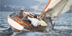  ??  ?? Sailing without engine: Martin O’scannall’s classic yacht Sauntress