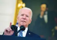  ?? AP FILE PHOTO/ANDREW HARNIK ?? President Joe Biden speaks about the economy and his infrastruc­ture agenda in the State Dining Room of the White House. A new poll from The Associated Press-NORC Center for Public Affairs Research finds that 54% of Americans judge the economy to be in poor shape. That’s compared with 45% who say conditions are good.