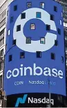  ?? ?? Imagen del mercado Nasdaq en el debut de Coinbase.