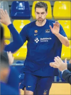  ??  ?? Pau Gasol afronta su primer viaje en esta segundo etapa en el Barça.