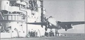  ??  ?? FIRST: In 1945, Capt Brown was the first pilot to take off and land a jet on an aircraft carrier.