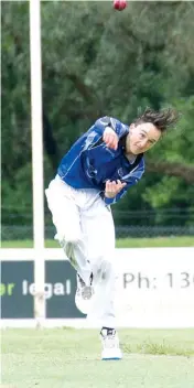  ??  ?? Western Park bowler Luke Garner made scoring difficult for Yarragon during his three over spell.