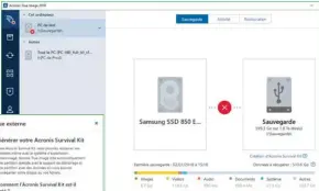  ??  ?? Le Survival Kit va immobilise­r un de vos disques, mais sera un parfait outil de sauvegarde.