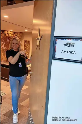  ??  ?? Datsa in Amanda Holden’s dressing room