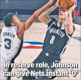  ?? Getty Images ?? TYLER, THE CREATOR: Not only did Tyler Johnson make 3 of 5 shots from deep Saturday, the 6-foot-4 guard also got to the basket in scoring 17 points in a scrimmage win over the Spurs.