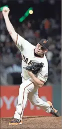  ?? AP - Jeff Chiu, file ?? Veteran reliever Mark Melancon, a threetime All-star agreed to waive his no-trade clause to accept a deal that sent him from the Giants to the Braves.