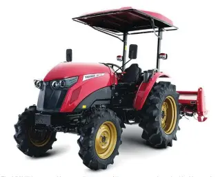 ??  ?? The YM357A tractor with rotary tiller is one of the new tractors launched by Yanmar in Bangkok which will be distribute­d by ADAMCO.
