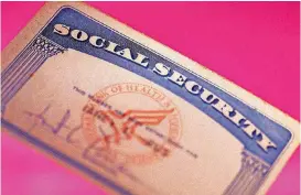  ?? [THINKSTOCK PHOTO] ?? Banks and most other financial creditors can’t touch your Social Security checks. Child support, alimony and debts owed to the government may be able to be deducted from Social Security, however.