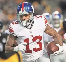  ?? JASON BRIDGE, USA TODAY SPORTS ?? Giants wide receiver Odell Beckham Jr. has never had fewer than 90 catches, 1,300 yards or 10 TDs in a season.