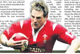  ??  ?? Watkins in action for Wales against Italy in March 2006
