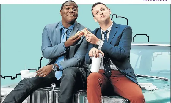  ??  ?? Sick of Christmas specials, try ‘Detroiters’, a comedy series set in advertisin­g and staring Sam Richardson, left, and Tim Robinson