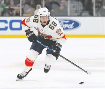  ?? MADDIE MEYER/GETTY IMAGES FILES ?? Mike Hoffman, a 30-year-old winger who counted 29 goals last season with the Florida Panthers, is the best pure scorer available in free agency. Might he be headed back to the Sens?