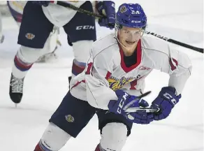  ?? ED KAISER ?? Edmonton Oil Kings forward Brett Kemp has three goals in the team’s first three games of the regular season, all Oil Kings victories.