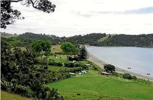  ?? SUPPLIED ?? Camping at Te Muri beach will still see tents brought across Te Muri stream by foot.