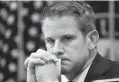  ?? J. SCOTT APPLEWHITE AP ?? Rep. Adam Kinzinger, R-Ill., listens to a House hearing on the Jan. 6, 2021, attack on the Capitol on June 16.