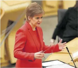  ?? Russell Cheyne / Reuters ?? La primera ministra escocesa y líder del SNP, Nicola Sturgeon.