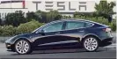  ?? | TESLA VIA AP ?? The Tesla Model 3 sedan