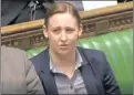  ??  ?? ORDEAL: SNP MP Mhairi Black said she finds being at Westminist­er ‘depressing’.