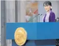  ??  ?? TARNISHED: Suu Kyi’s global image is in tatters over the Rohingya issue.