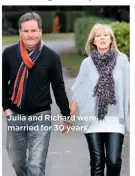  ??  ?? Julia and Richard were married for 30 years