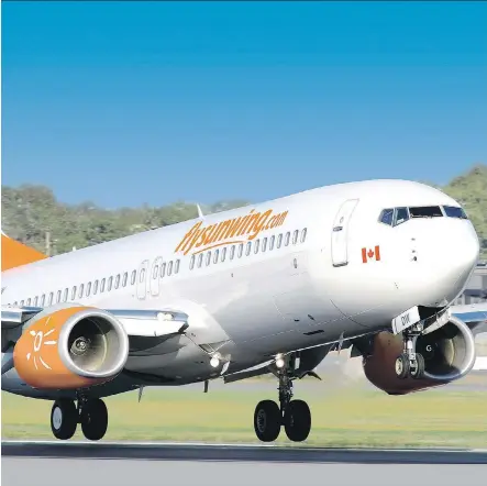  ??  ?? The pilot of a Sunwing Airlines flight headed for Mexico was found unconsciou­s in the cockpit on the morning of New Year’s Eve.